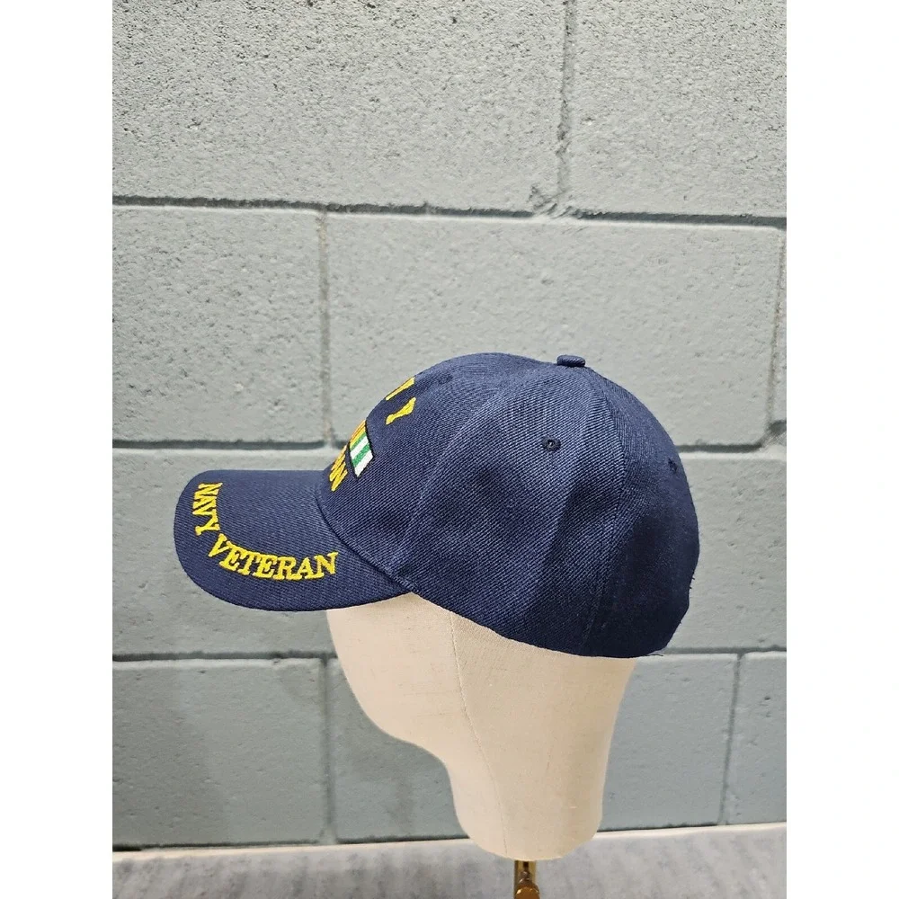 U.S NAVY VETERAN‎ HAT BALLCAP Blue New Navy Veteran on bill